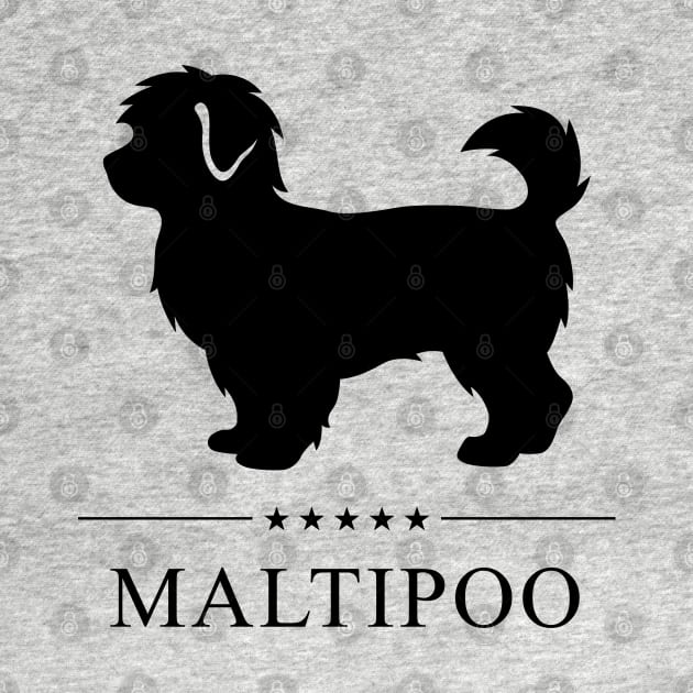 Maltipoo Black Silhouette by millersye